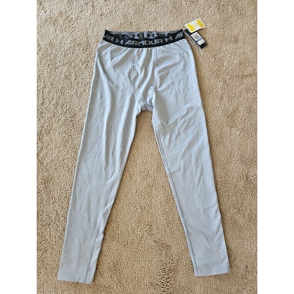 Under Armour ColdGear Boys Leggings Gray XLarge
